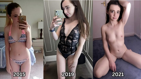 My graduation from cute 18 year old to slutty 27 year old🤭