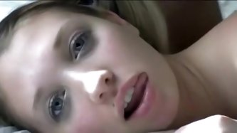 Pigtail teen facial from older guy