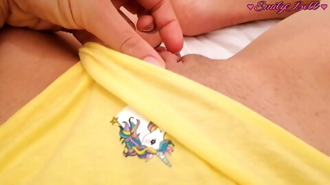 Perfect very wet pussy masturbation cute panties