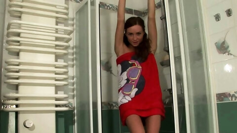 Pungent brunette hottie Vika is about to play with a sex-toy