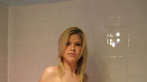 Plump teen give you JOI with big dildo and cum with you