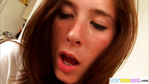 BrookeSkye Rubbing small boobs and Pussy inside panty