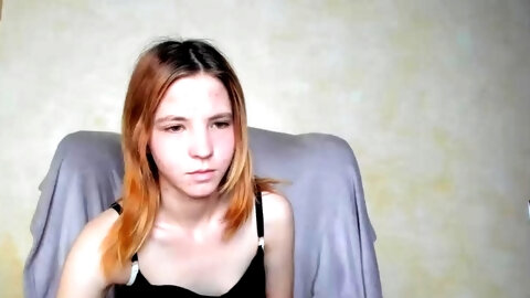 Petite amateur redheaded teen pisses and sucks cock