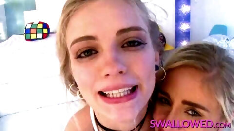 SWALLOWED  Spit and shine with Haley Reed