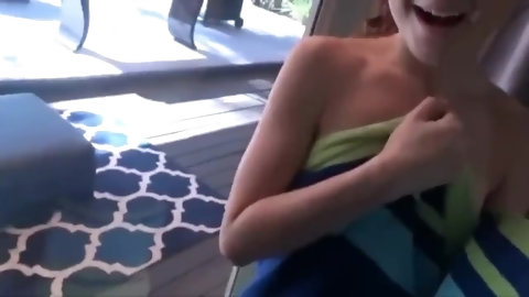 Tiny stepsis with small tits gets hard fucked by stepbrother with big dick