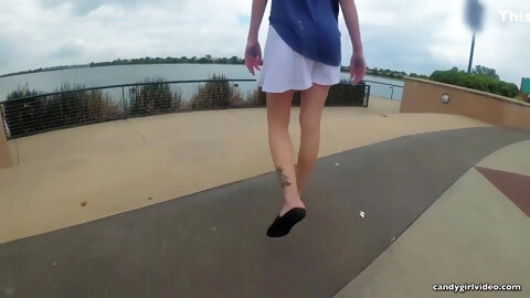 Skye Outdoor Upskirt